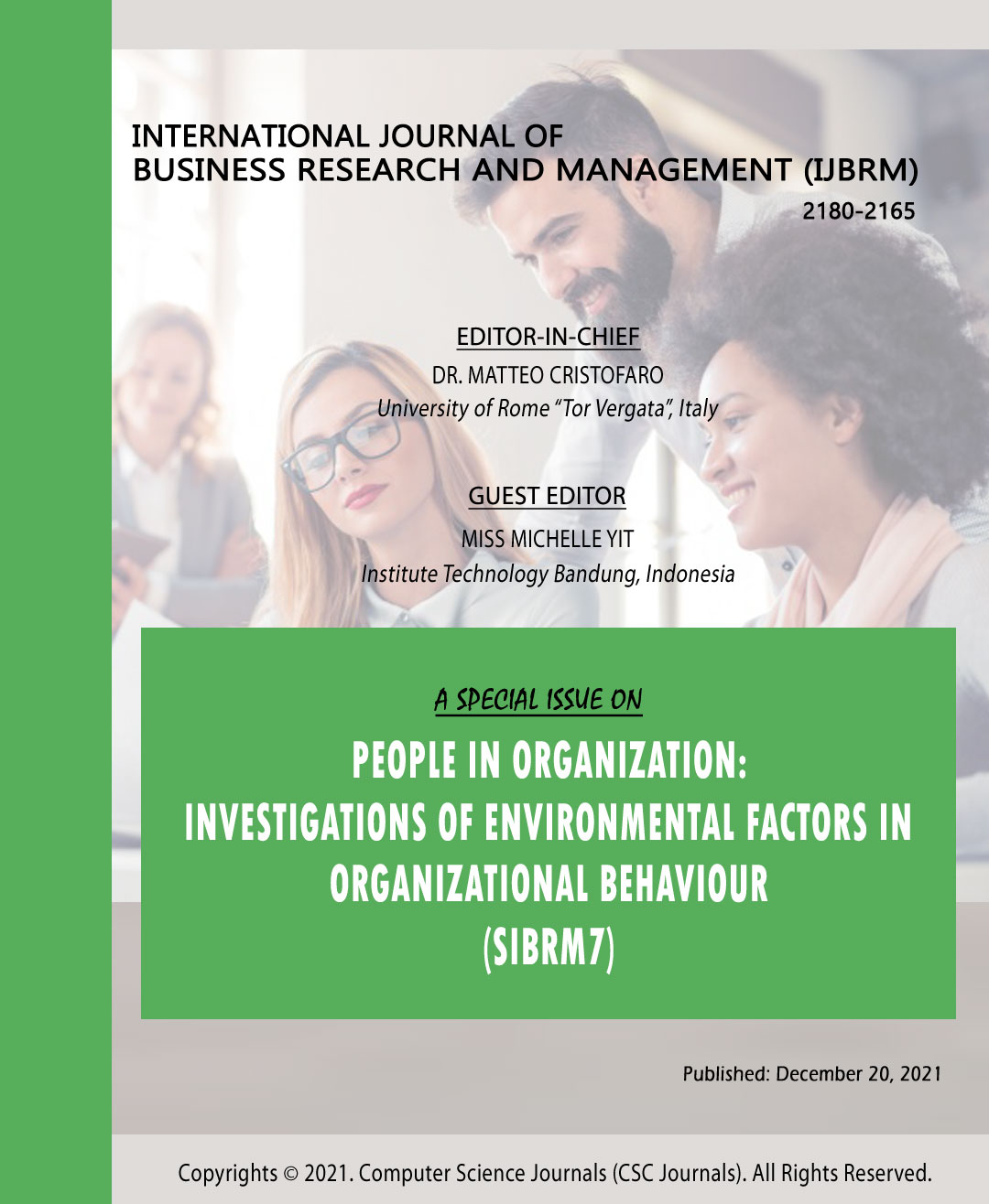 People in Organization: Investigations of Environmental Factors in Organizational Behaviour (SIBRM7)